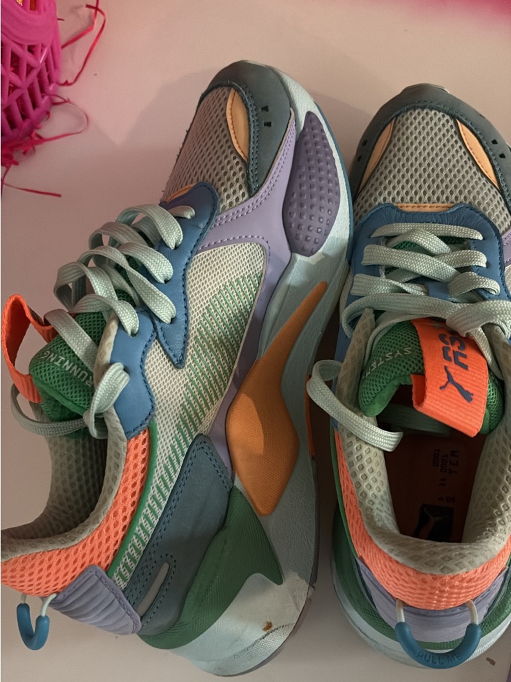 Puma Pastel Sport Sneakers in Mint, Lavender & Coral